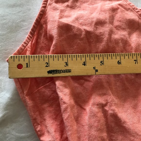 Carve Designs Bonfire Jumpsuit Women Size Large Pink Button Up Pocket Tie Waist - Picture 9 of 14